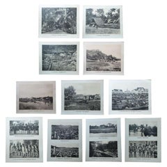 Ensemble de 11 grandes assiettes photographiques de Suriname, publiées entre 1910 et 1914