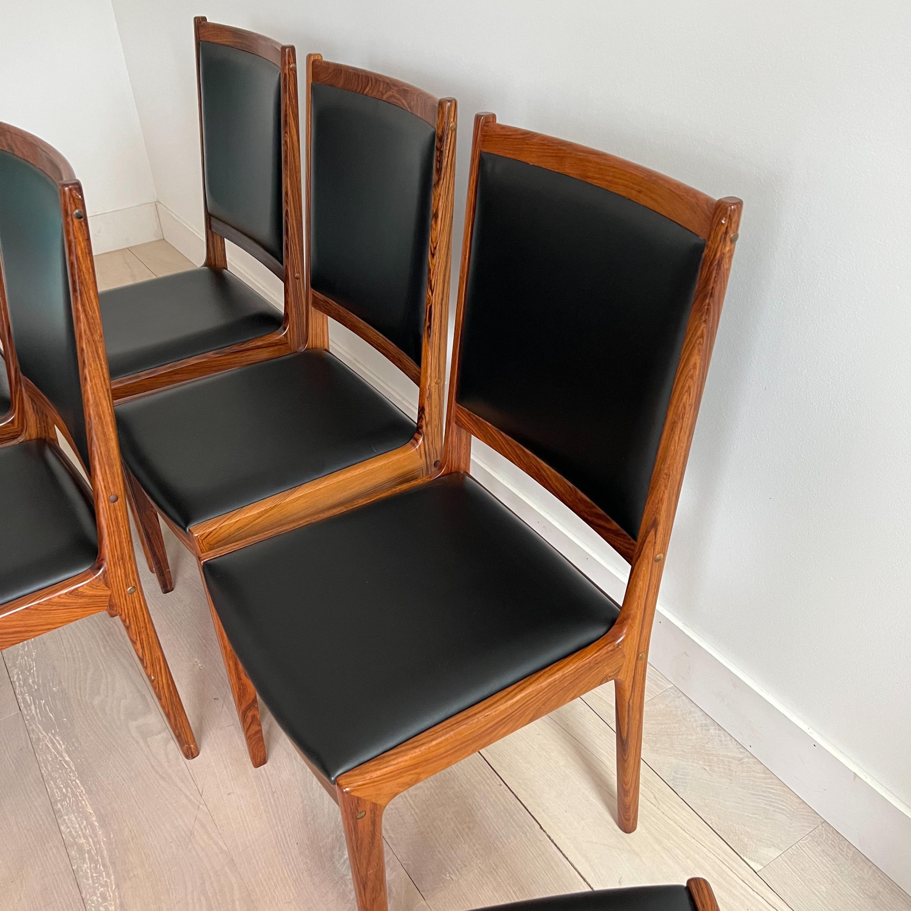 Ensemble de 11 chaises de salle à manger en palissandre du milieu du siècle par Kofod Larsen 2