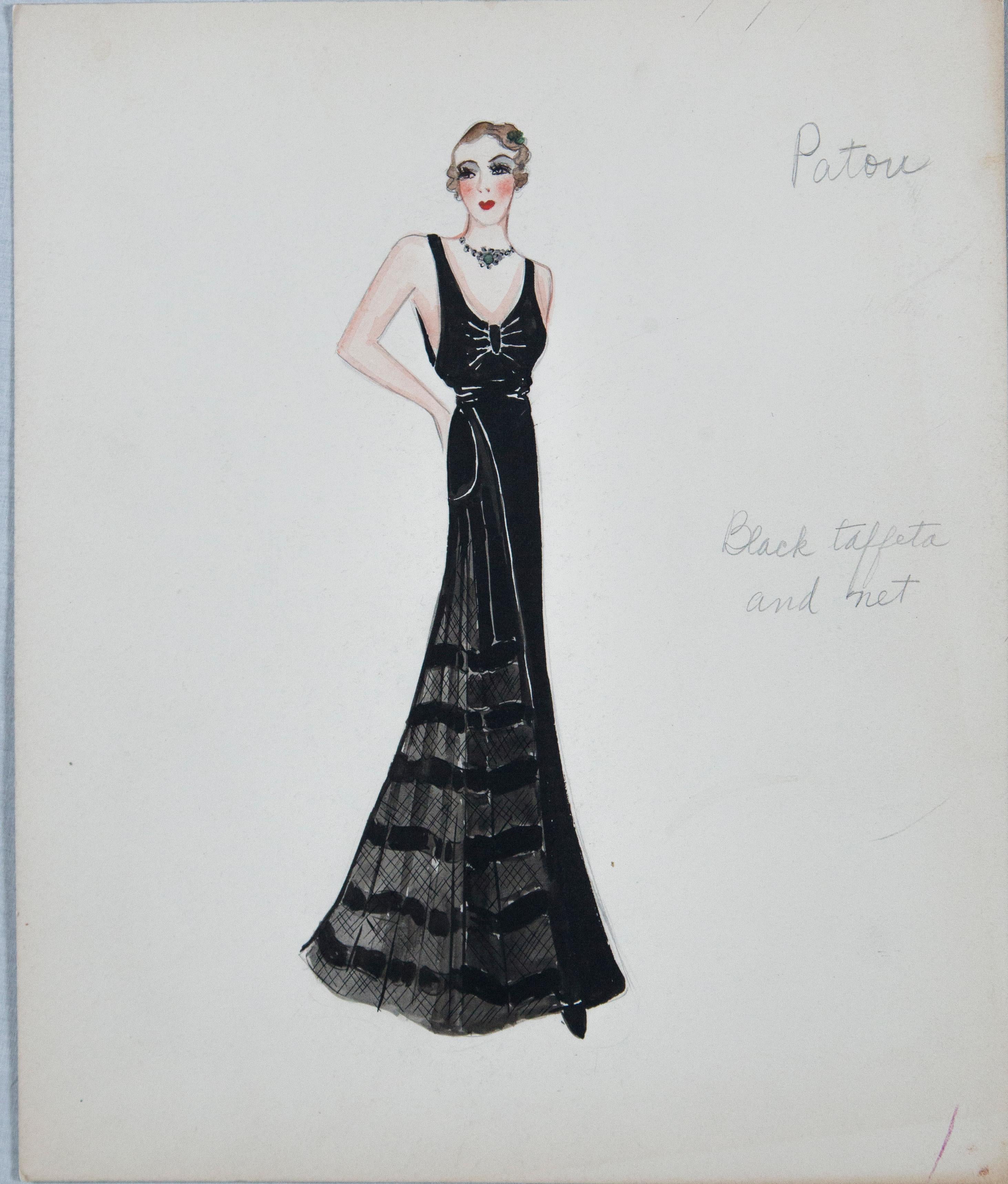 Set of 11 Paris Fashion Drawings, circa 1930 2