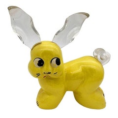 Set of 11 Rare Modernist Glass & Lucite Bunny Rabbit Figural Collection