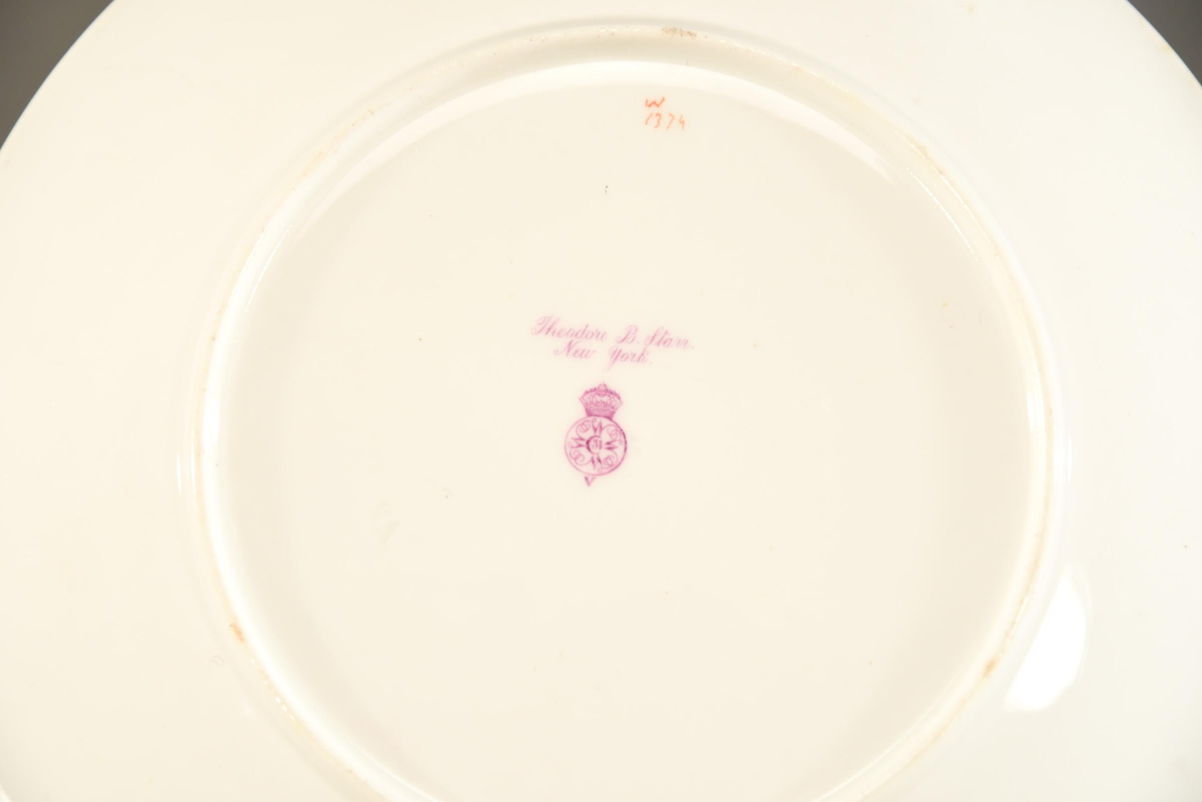 Set of 11 Royal Worcester Aesthetic Movement Dessert Plates Signed E. Raby For Sale 2