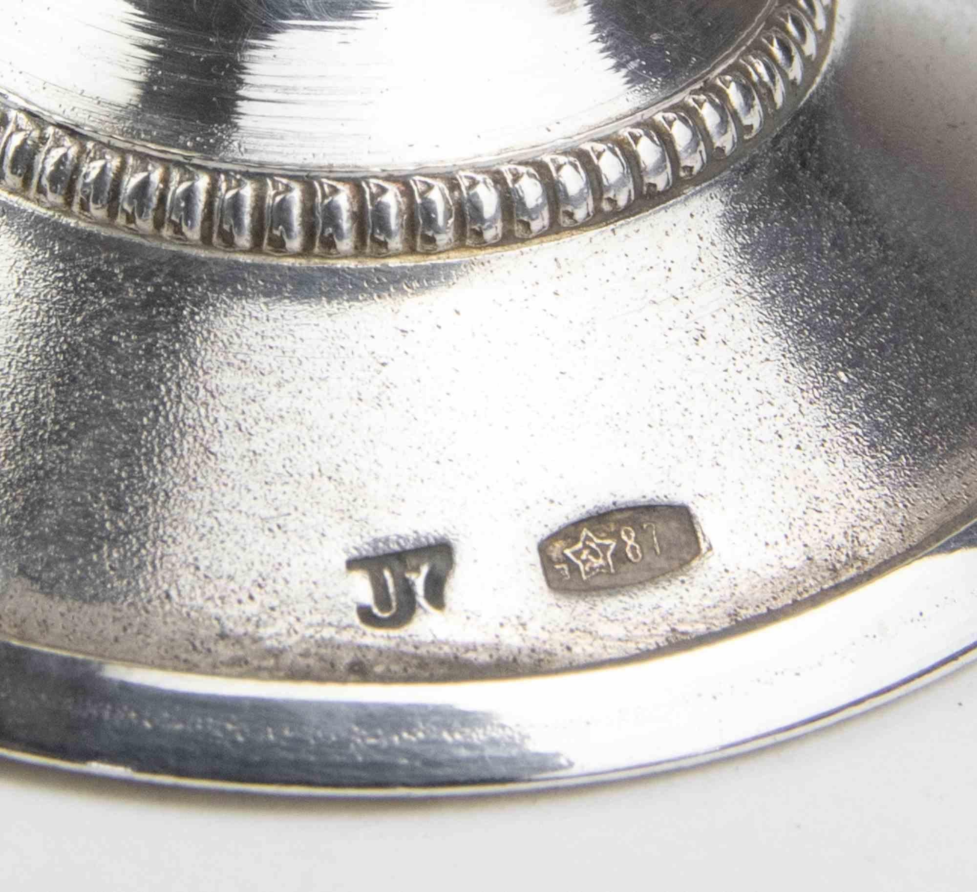 Set von 11 Silbergläsern von russischer Manufaktur, Italien, Mitte des 20. Jahrhunderts im Angebot 3