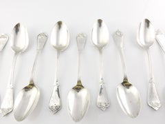 Set of 11 Tiffany & Co. Beekman Sterling Silver Oval Soup Spoons
