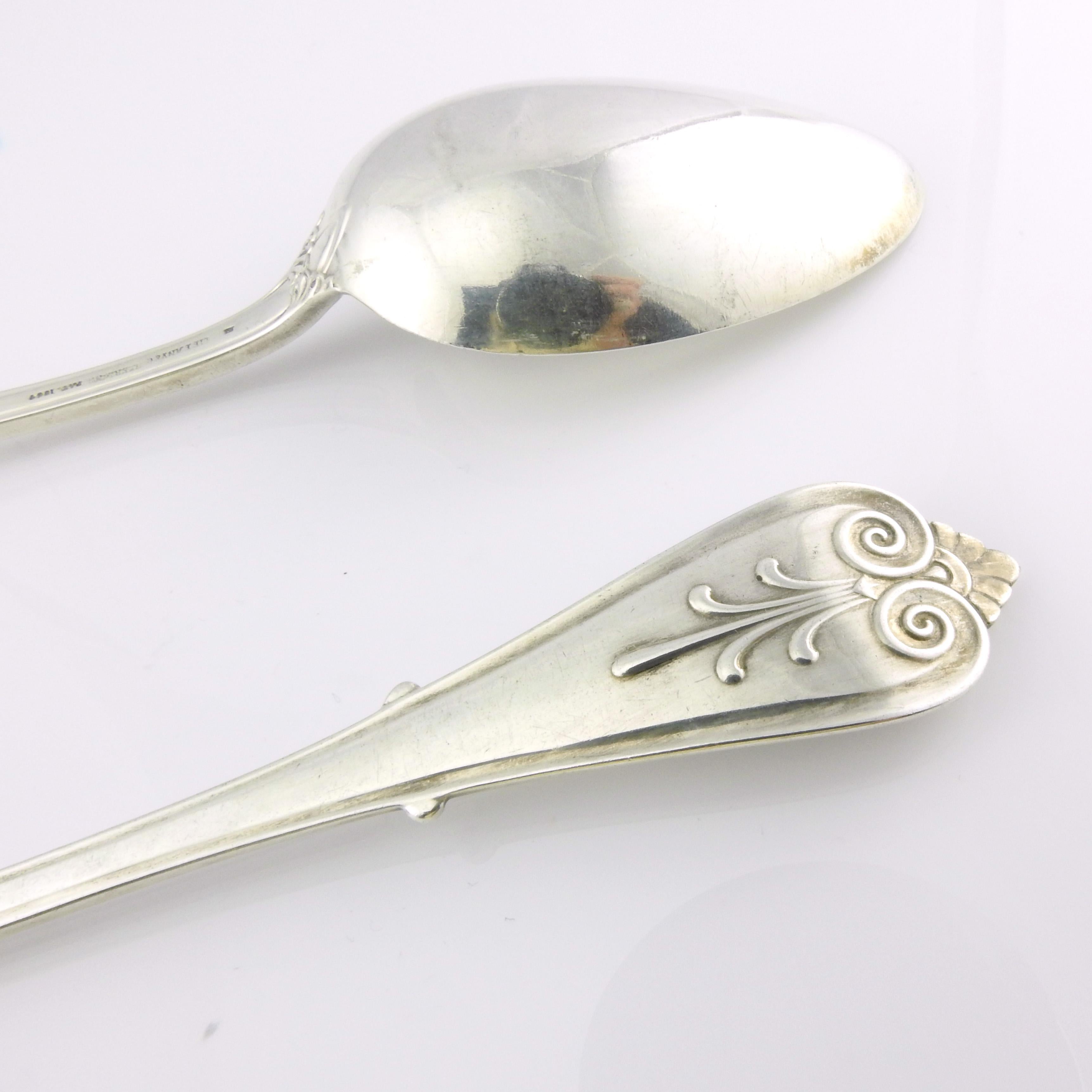 Set von 11 Tiffany & Co. Sterlingsilber-Tischlöffel mit Monogramm von Beekman (20. Jahrhundert)