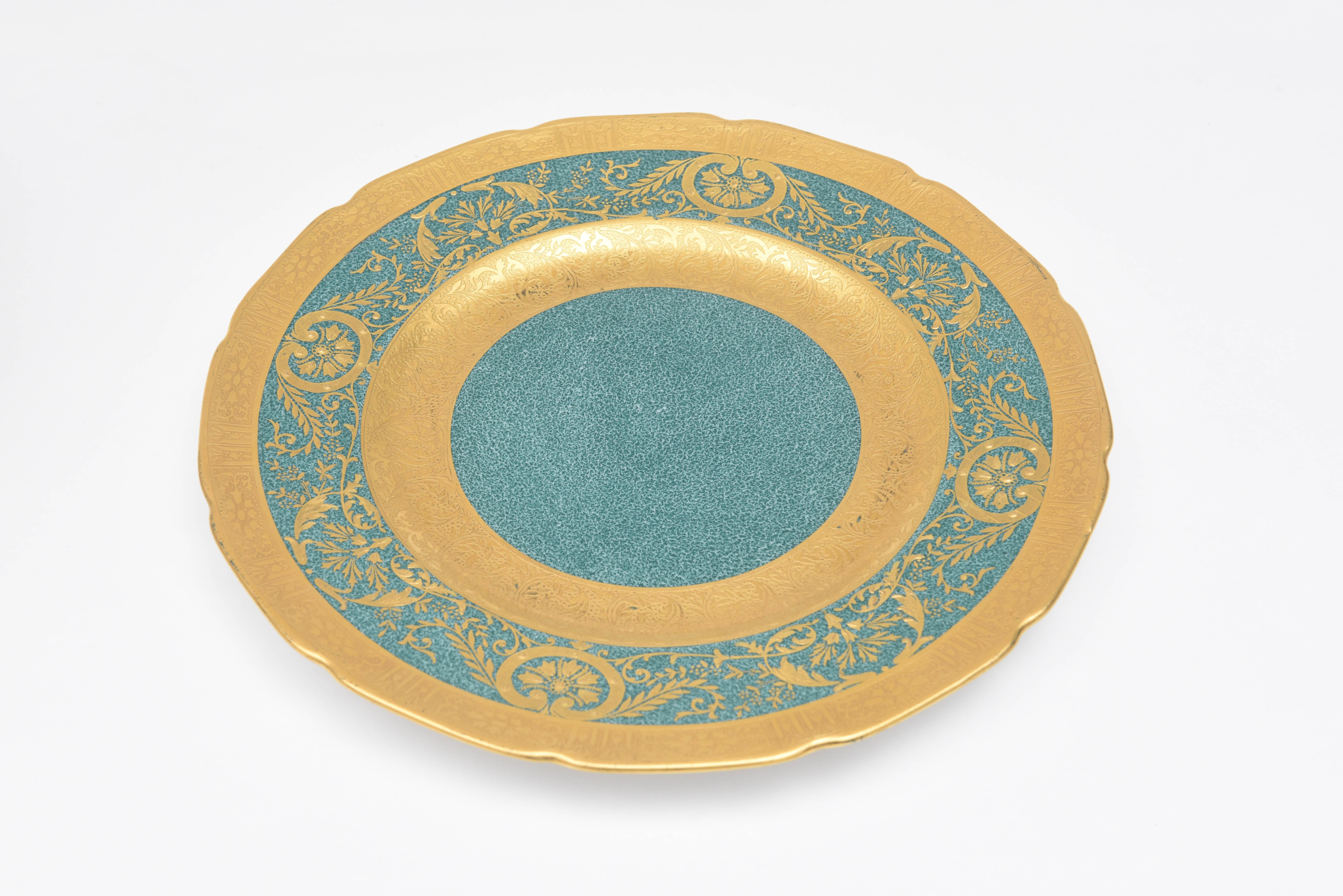 turquoise glass dinnerware