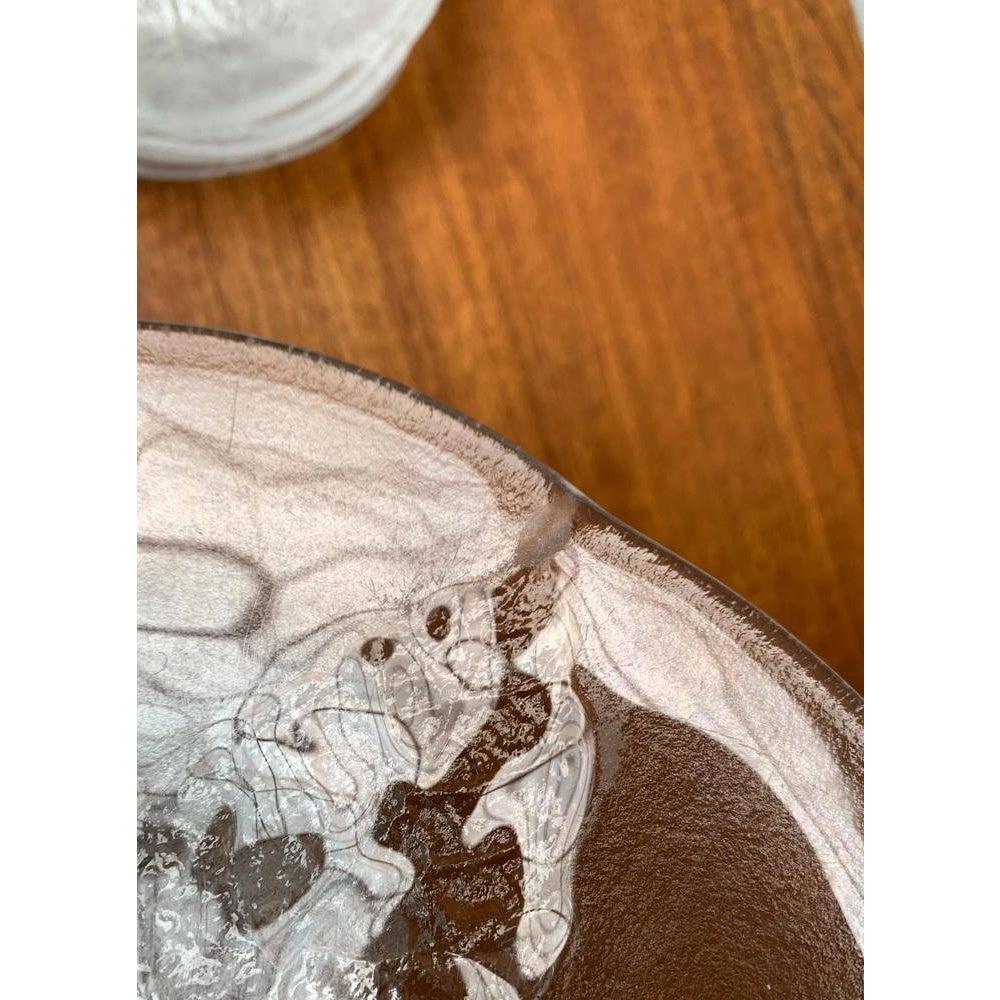 Set of 11 Vintage Swedish Glass Floral Plates by Ann Wärff for Kosta Boda For Sale 8