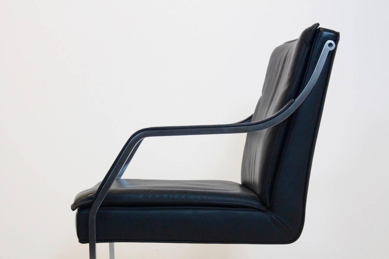 German Walter Knoll Leather Art Collection Chair by Rudolf B. Glatzel, 2 pcs