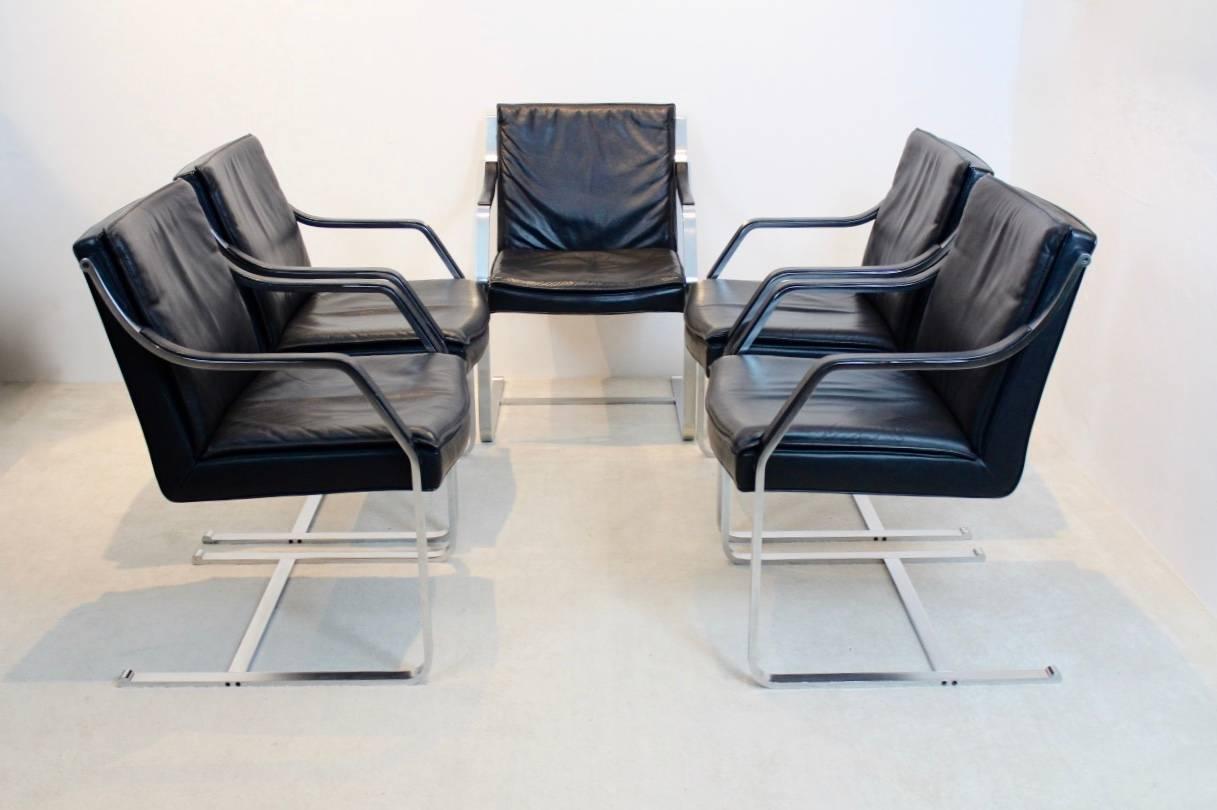 Walter Knoll Leather Art Collection Chair by Rudolf B. Glatzel, 2 pcs 2