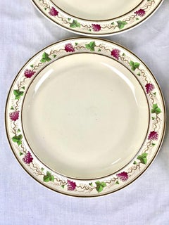 Set of 11 Wedgwood Creamware Dinner Plates with Grapevine Border 1855–1859