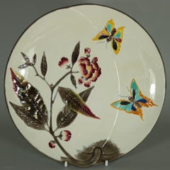 Set of 11 Wedgwood Majolica Bee & Butterfly Plates