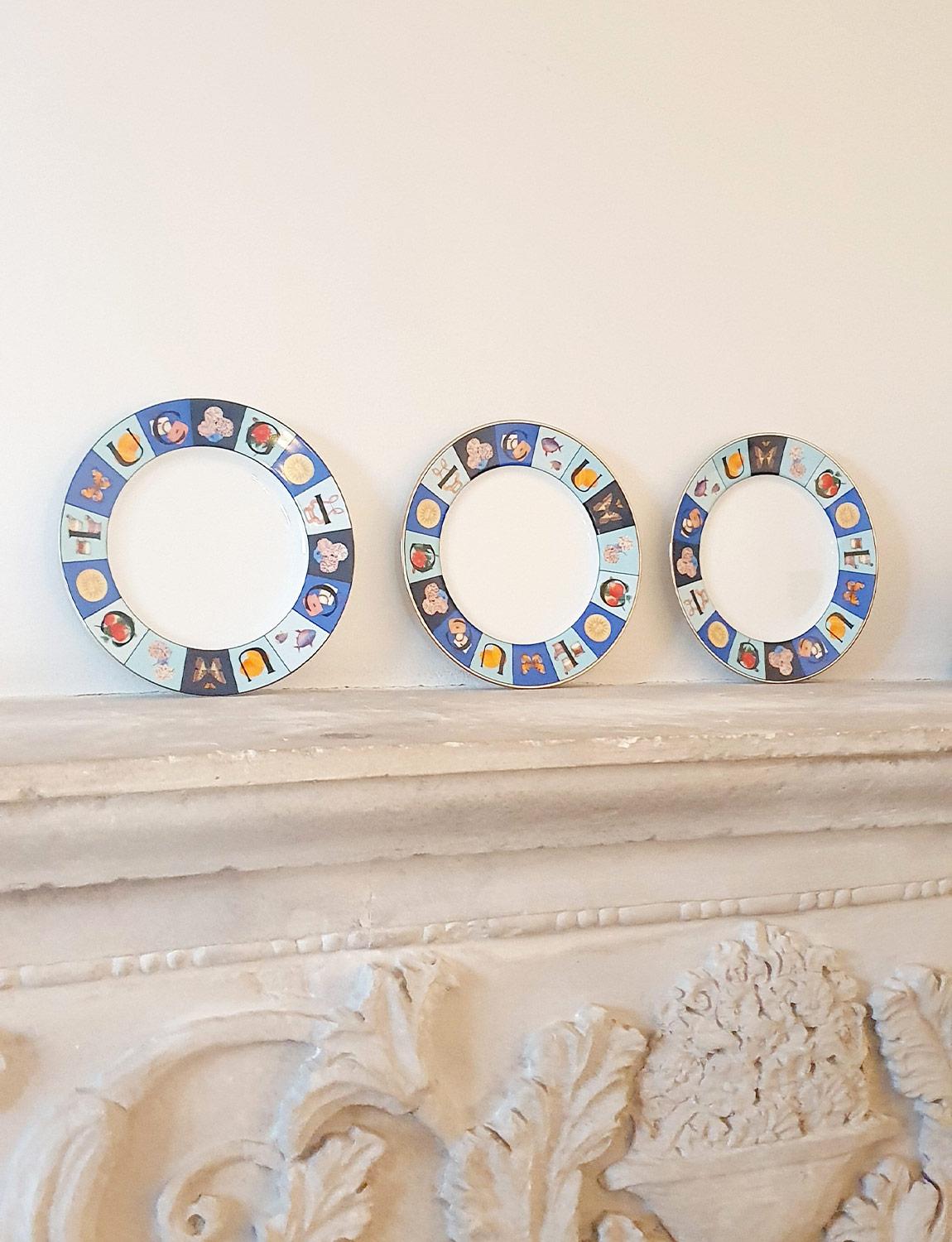 Set of 12 1980s GUCCI Plates in Original GUCCI box In Excellent Condition For Sale In Roma, IT