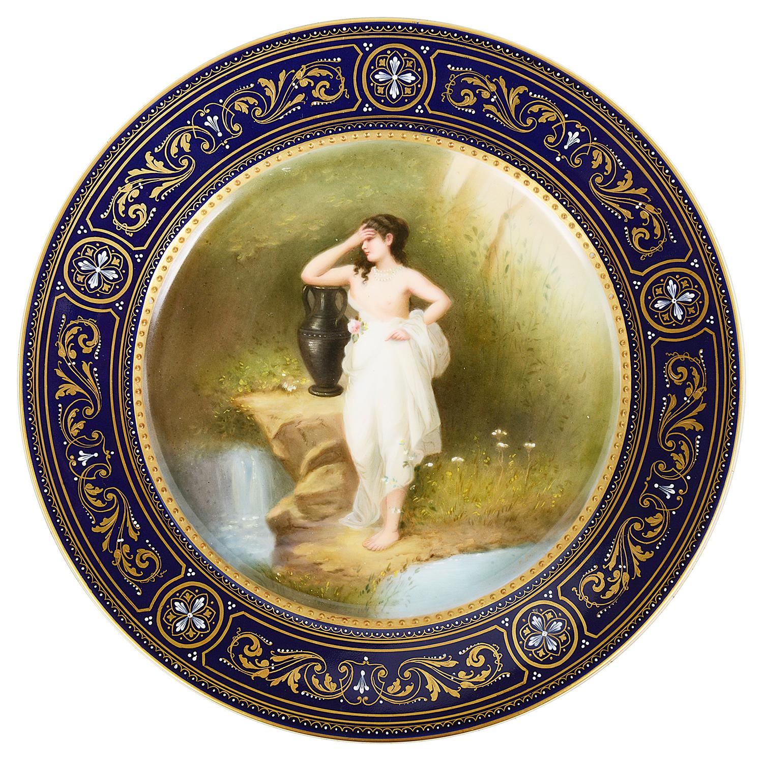 Set of 12, 19th Century Vienna Porcelain Plates For Sale 7