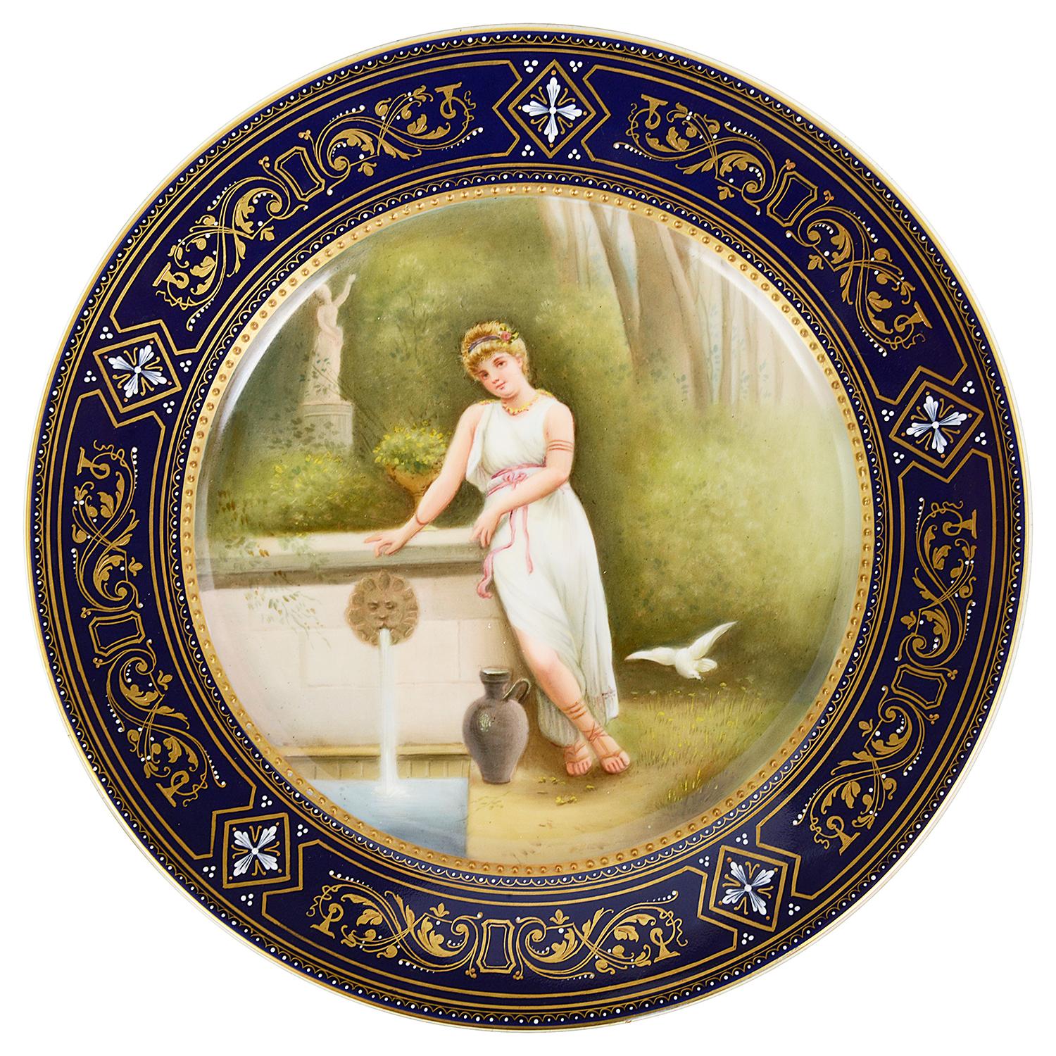 Set of 12, 19th Century Vienna Porcelain Plates For Sale 4