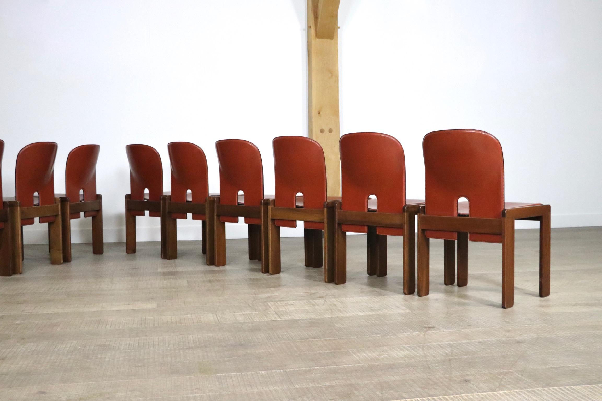 Set of 12 Afra and Tobia Scarpa 121 Chairs for Cassina Italy, 1965 11