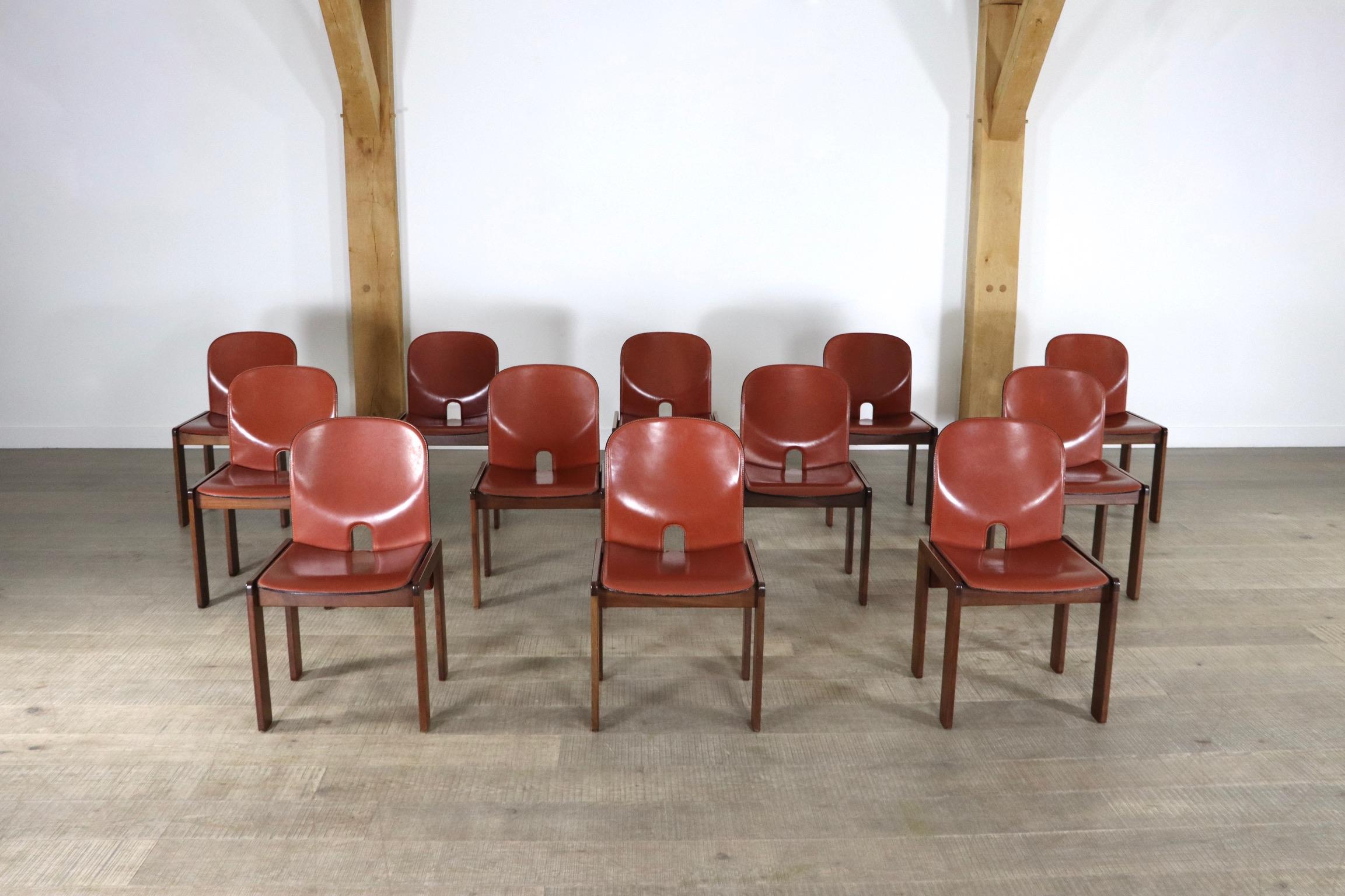 Set of 12 Afra and Tobia Scarpa 121 Chairs for Cassina Italy, 1965 2