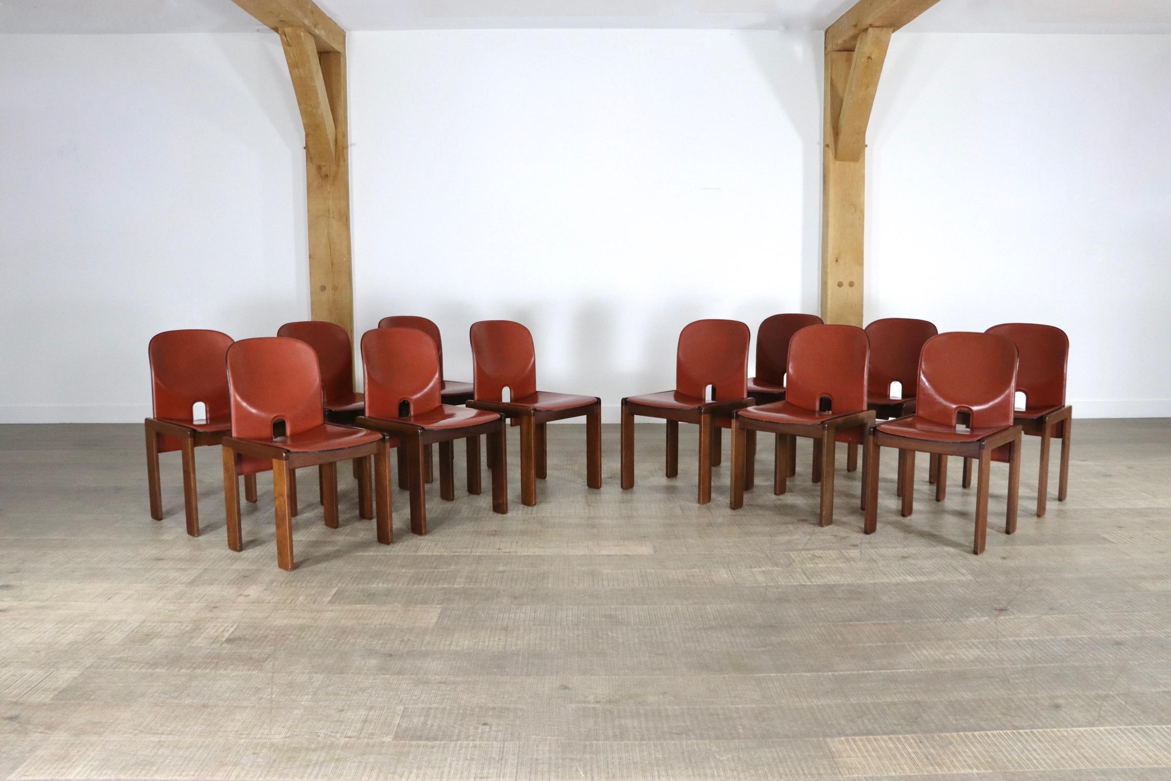 Set of 12 Afra and Tobia Scarpa 121 Chairs for Cassina Italy, 1965 4