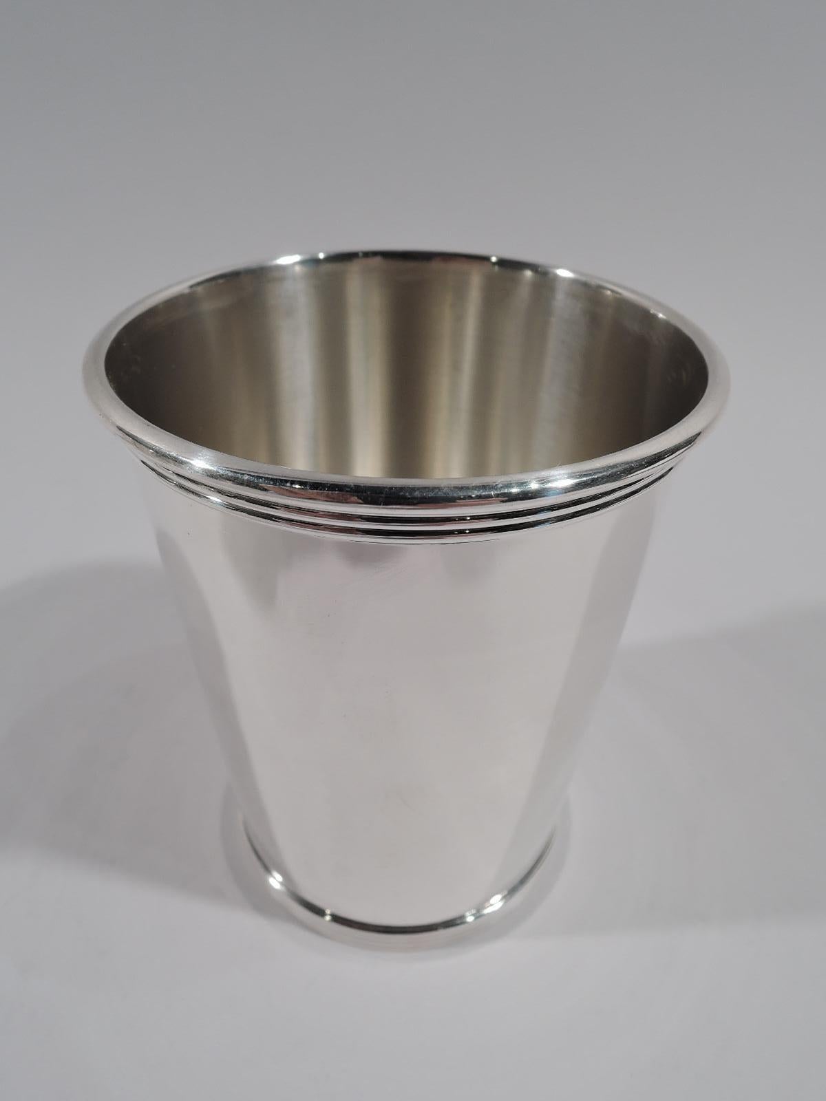 20th Century Set of 12 Alvin American Sterling Silver Mint Julep Cups