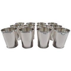 Set of 12 Alvin American Sterling Silver Mint Julep Cups