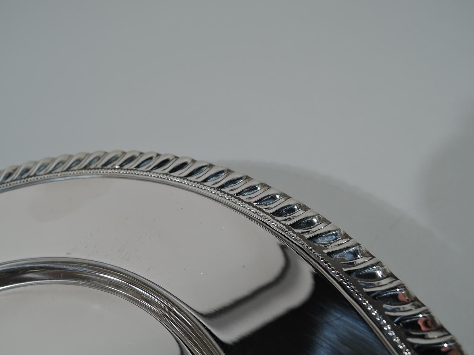 Set of 12 American Art Deco Modern Sterling Silver Bread and Butter Plates 1