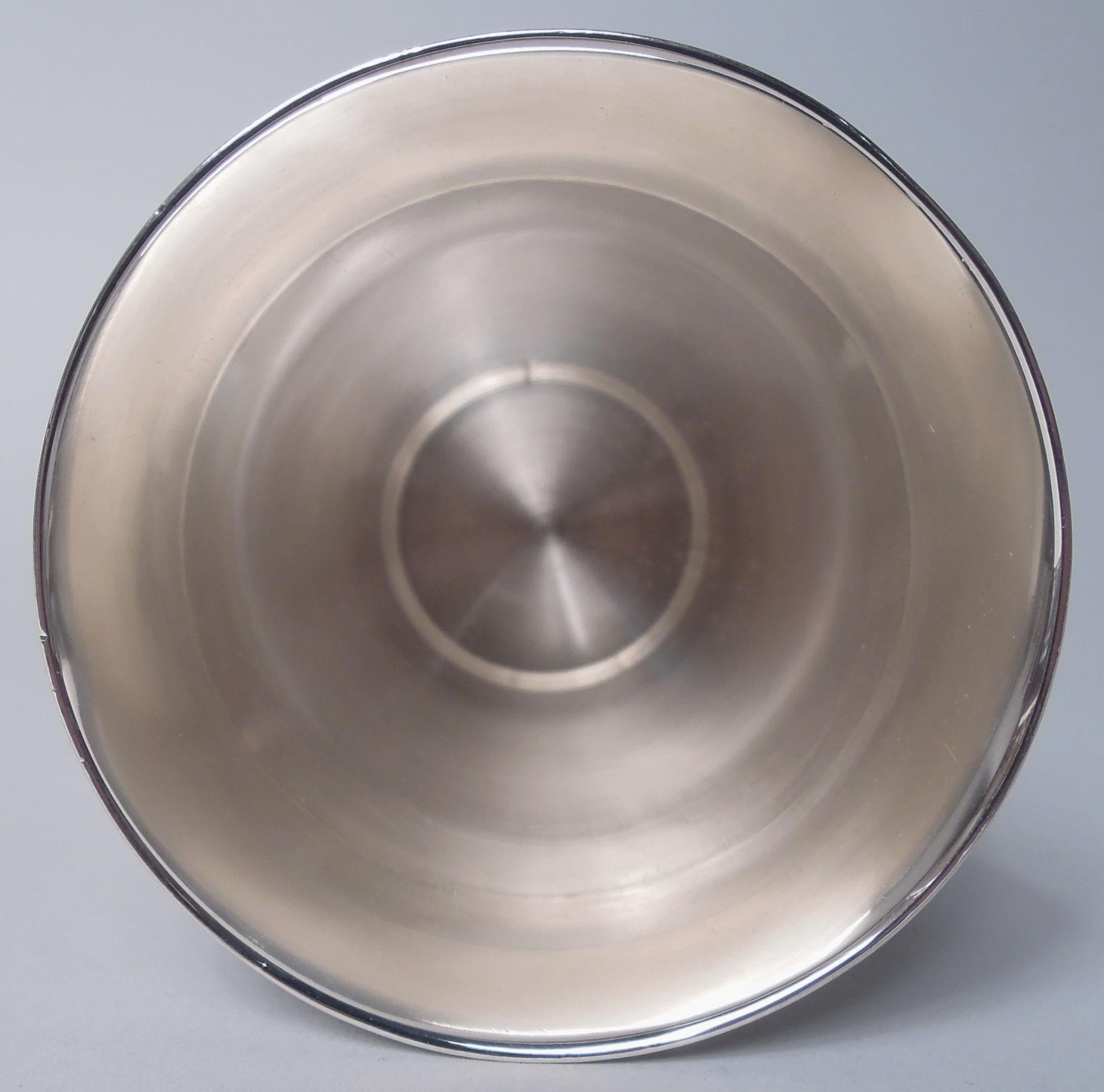 20th Century Set of 12 American Midcentury Modern Sterling Silver Highballs For Sale