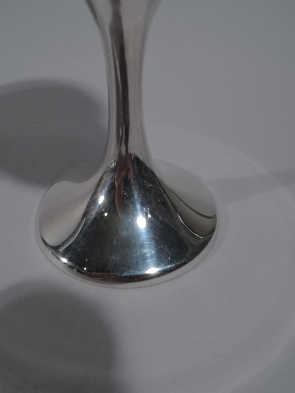 20th Century Set of 12 American Modern Sterling Silver Goblets
