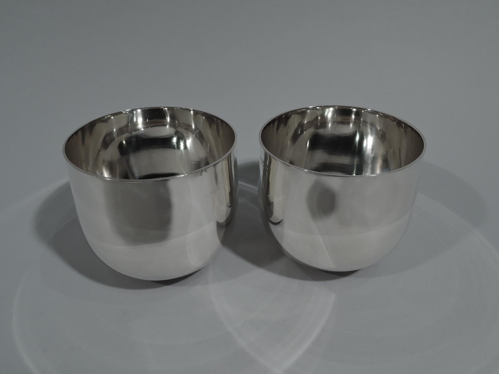 Federal Set of 12 American Sterling Silver Jefferson Cups by JE Caldwell