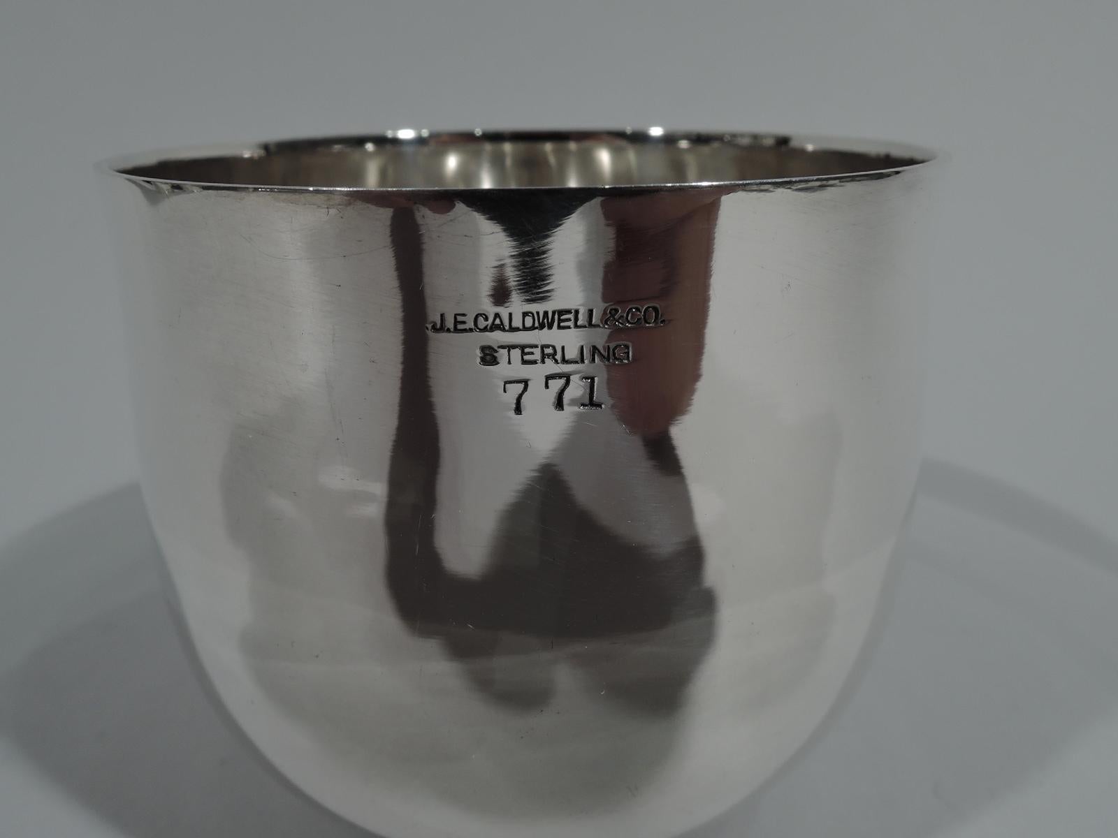 20th Century Set of 12 American Sterling Silver Jefferson Cups by JE Caldwell