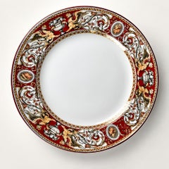 Set of 12 Antique Dinner Plates Neoclassical "Florentine" by Minton in 1874