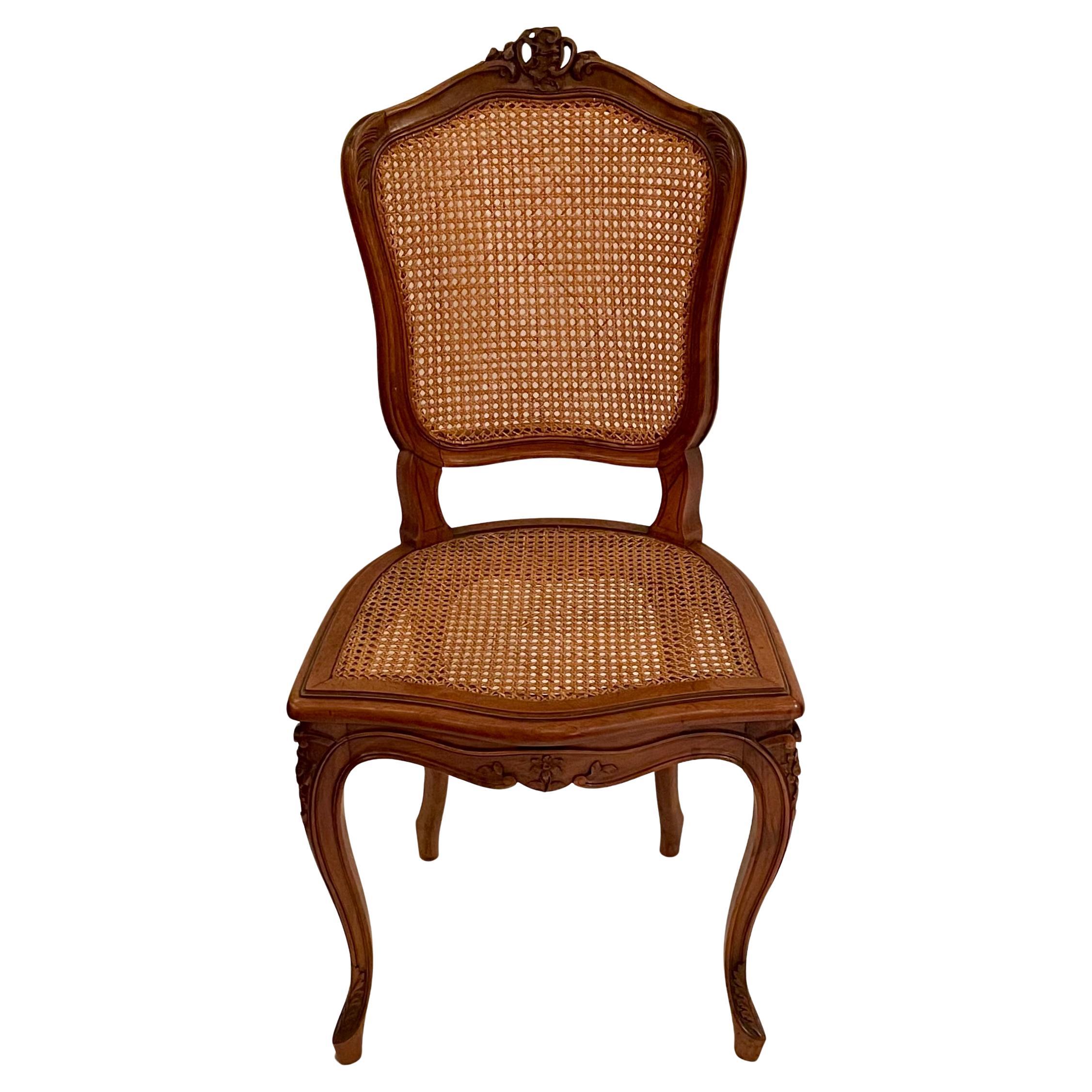 Set of 12 Antique 19th Century French Carved Walnut Dining Chairs. For Sale 1