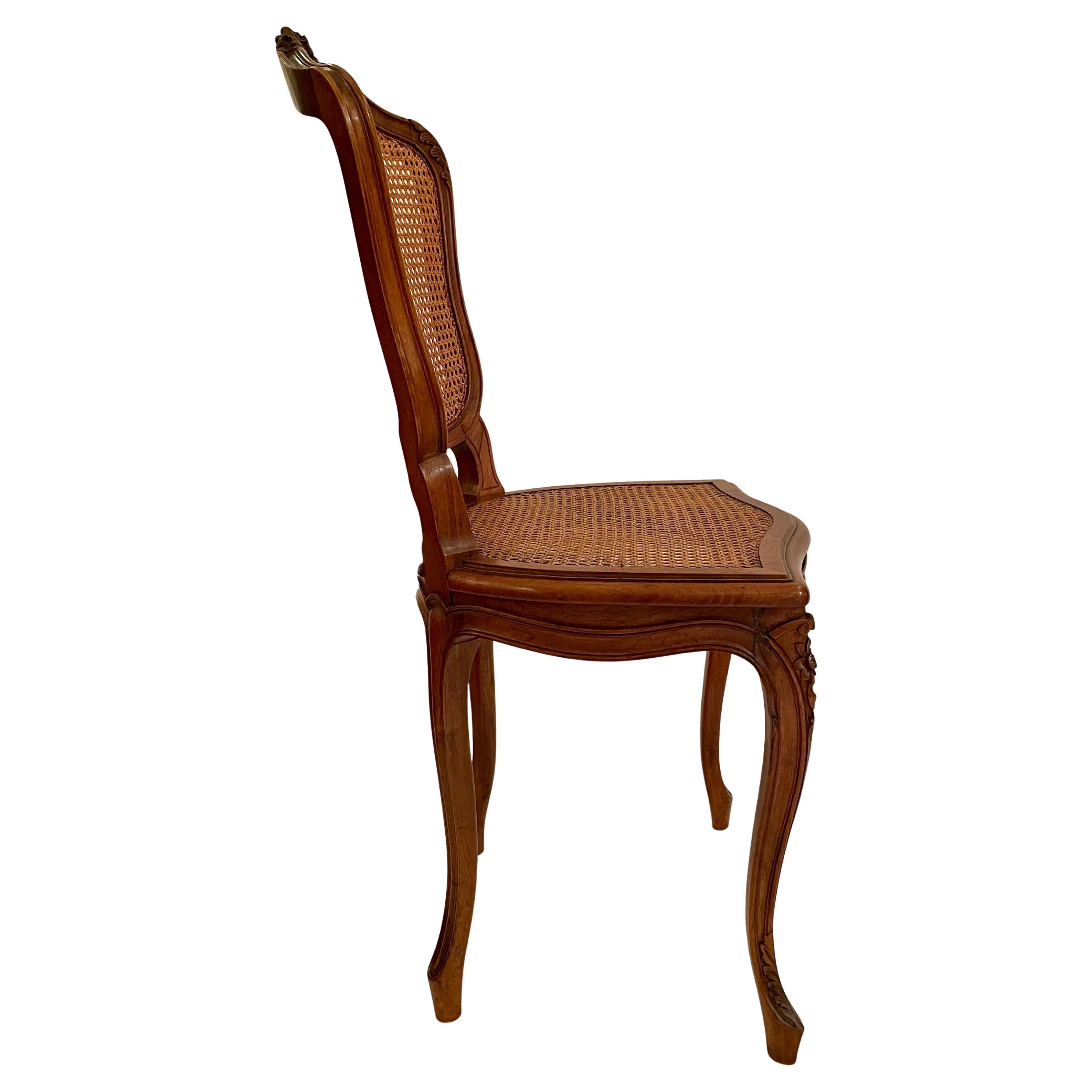 Set of 12 Antique 19th Century French Carved Walnut Dining Chairs. For Sale 5