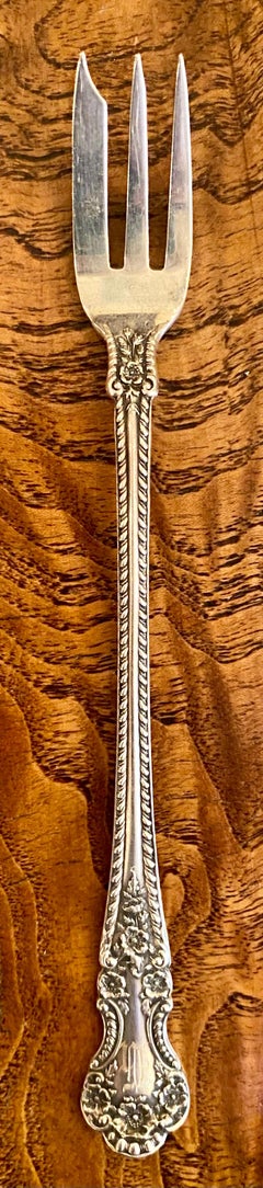 Set of 12 Antique American "Gorham Co" Sterling Silver Cocktail Forks circa 1900