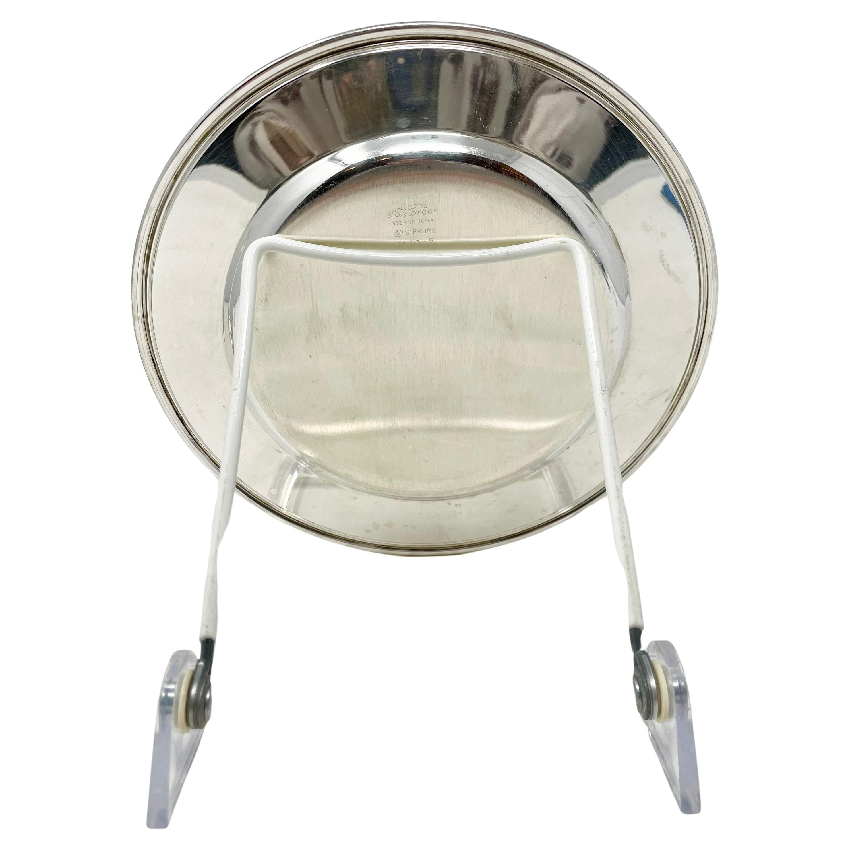 Juego de 12 Platos de Pan Antiguos de Plata de Ley de la 