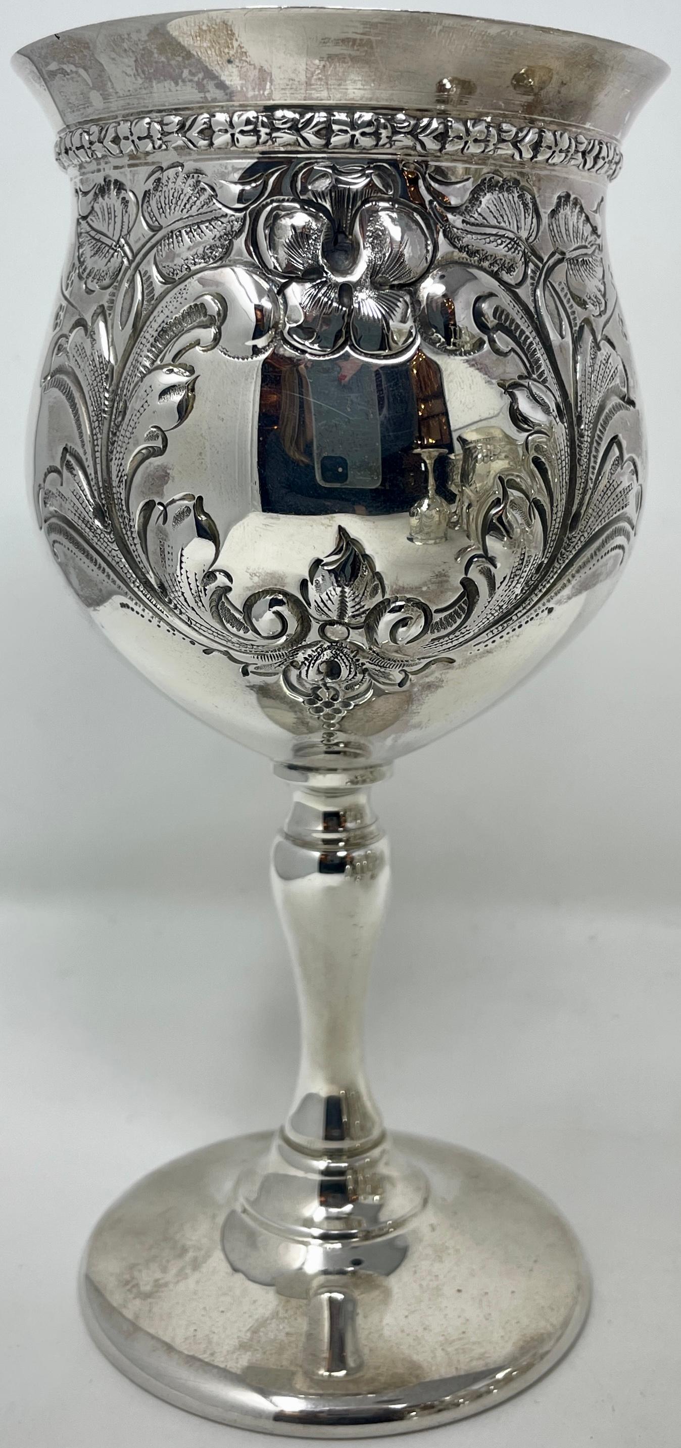 silver goblet set