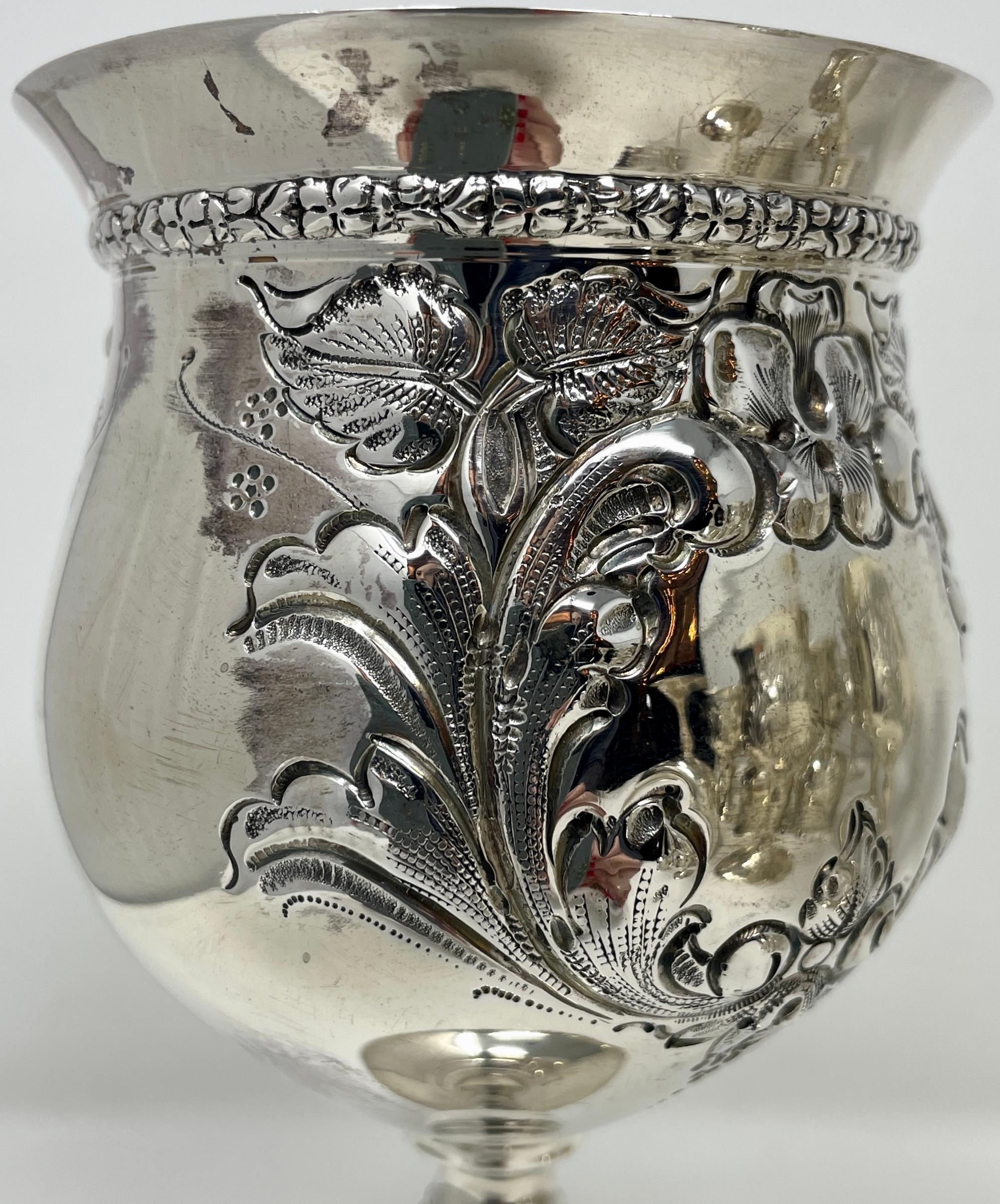Set of 12 Antique American Sterling Silver Goblets 