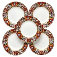 Set of 12 Antique Dinner Plates Neoclassical "Florentine" by Minton in 1874