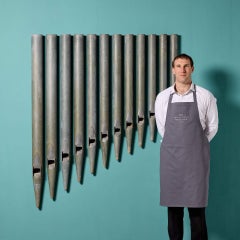 Set of 12 Antique English Church Organ Pipes