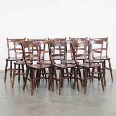 Set di 12 antiche sedie da pranzo/cucina inglesi Oxford