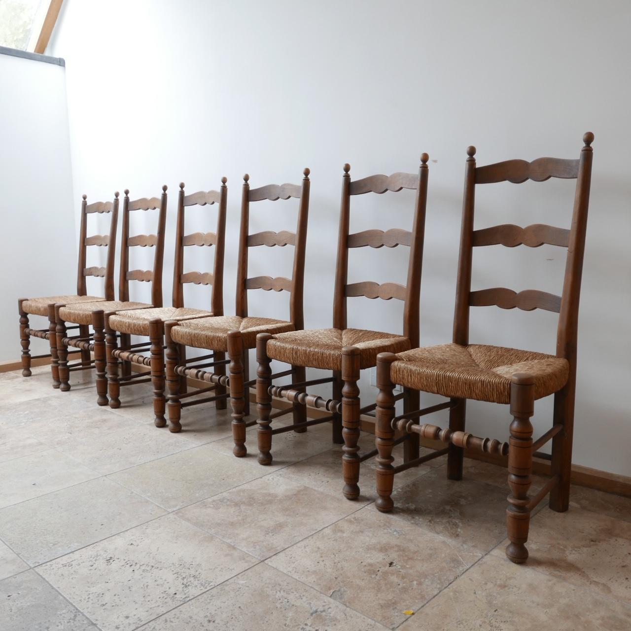 Set of 12 Antique French Farmhouse Dining Chairs In Good Condition In London, GB