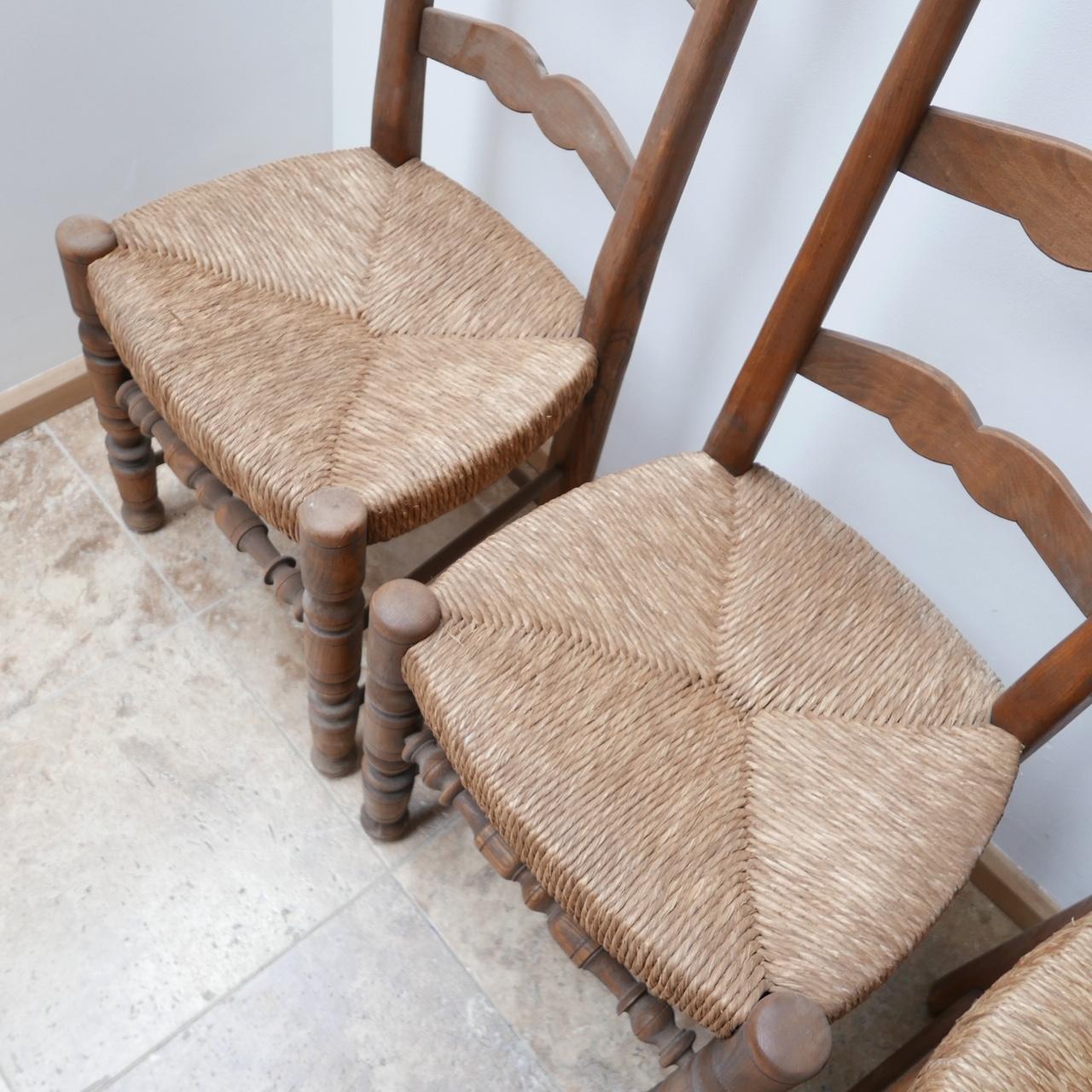 20th Century Set of 12 Antique French Farmhouse Dining Chairs