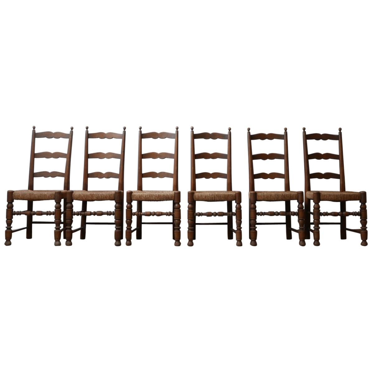 Set of 12 Antique French Farmhouse Dining Chairs