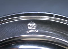 Set of 12 Antique French Silver Dessert, Side Plates by Tetard Freres