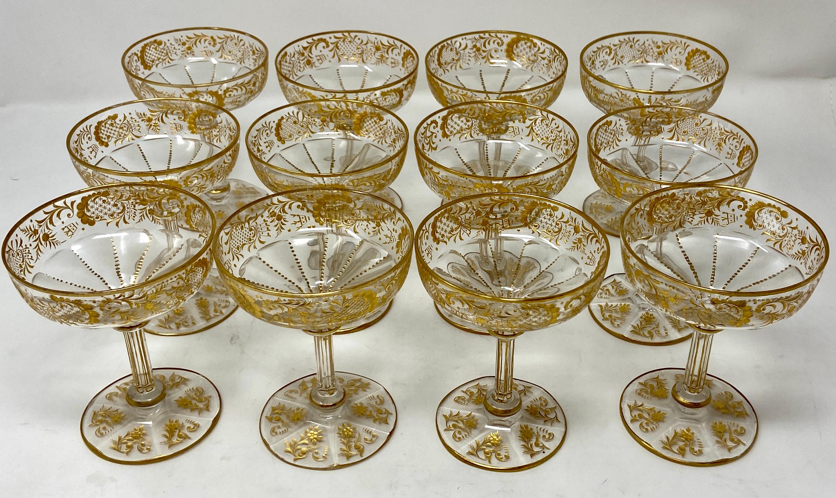 antique french champagne glasses