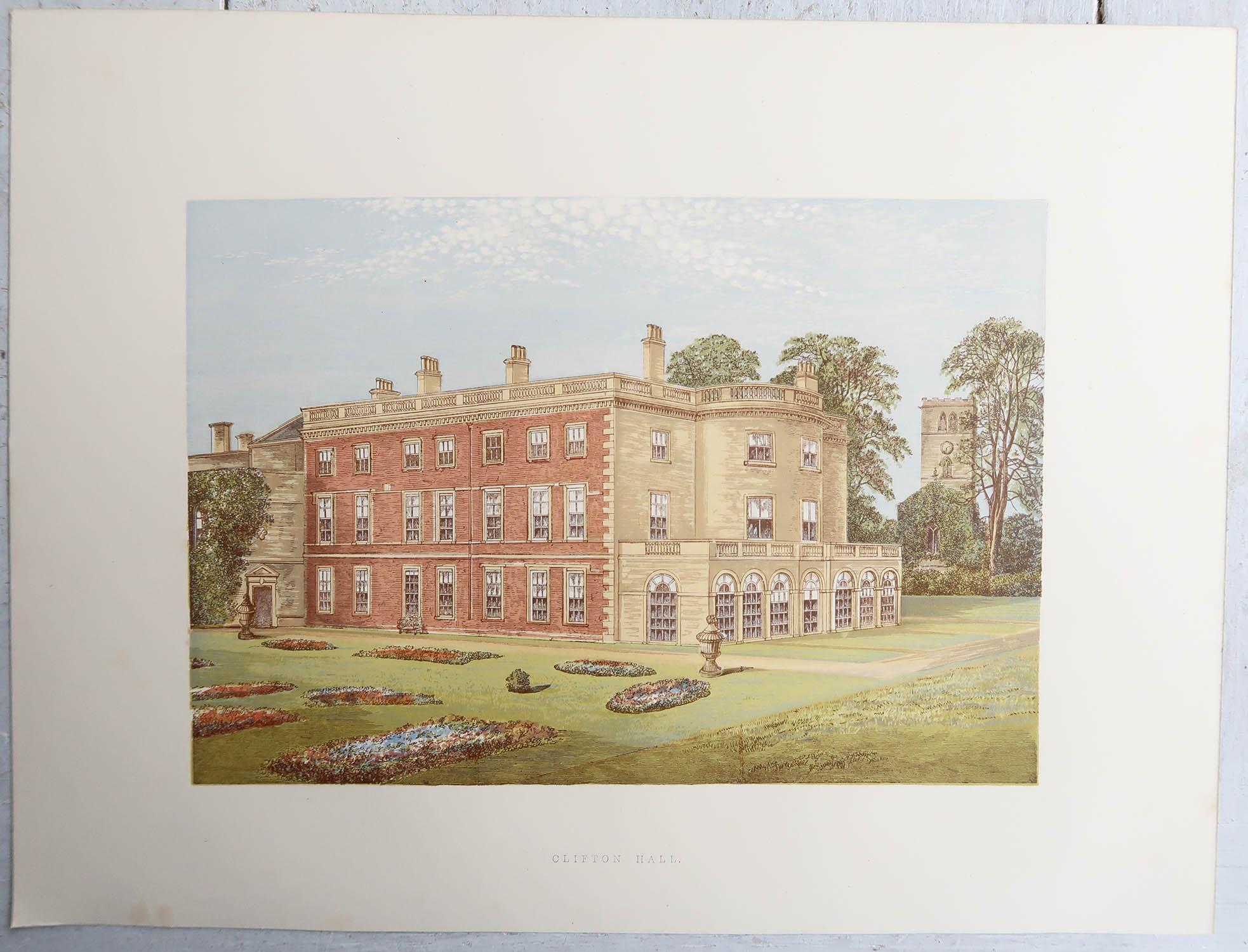 Glorious set of 12 prints of English country houses or stalely homes.

Chromo-lithographs

After the original drawings by Alexander Francis Lydon

Published by Mackenzie C.1880

Unframed.

The measurement given is the paper size of one print.







