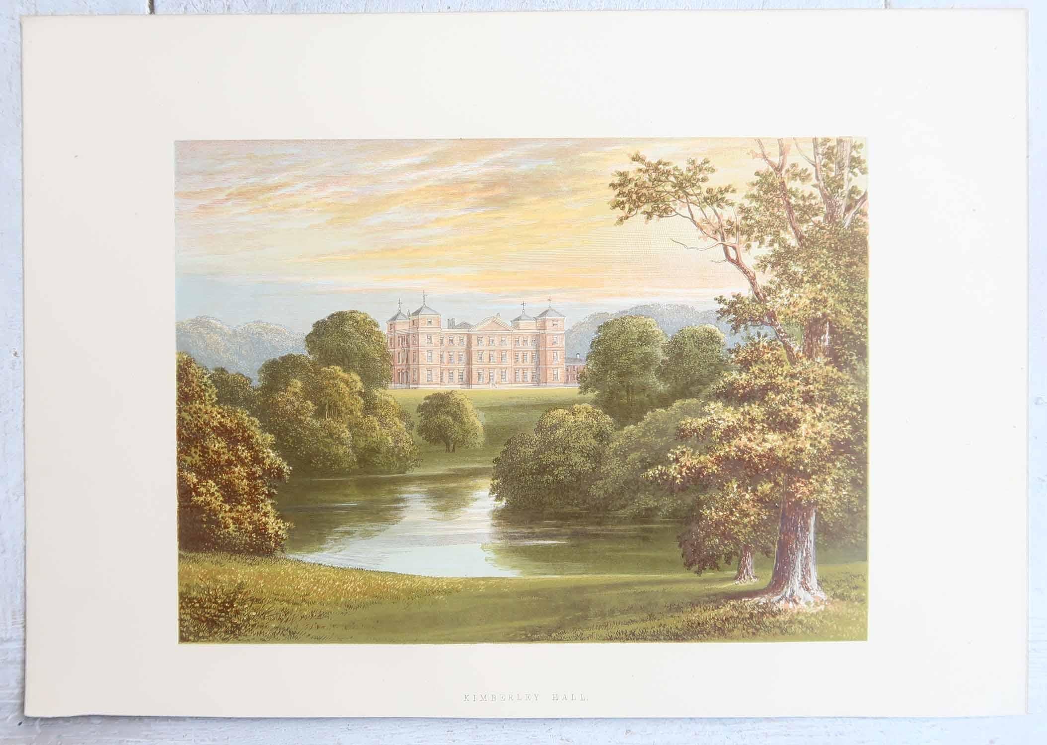 Magnifique série de 12 tirages de maisons de campagne anglaises ou de maisons anciennes.

Chromo-lithographies

D'après les dessins originaux d'Alexander Francis Lydon

Publié par A.C.C. 1880.

Non encadré.

La mesure indiquée est le format papier