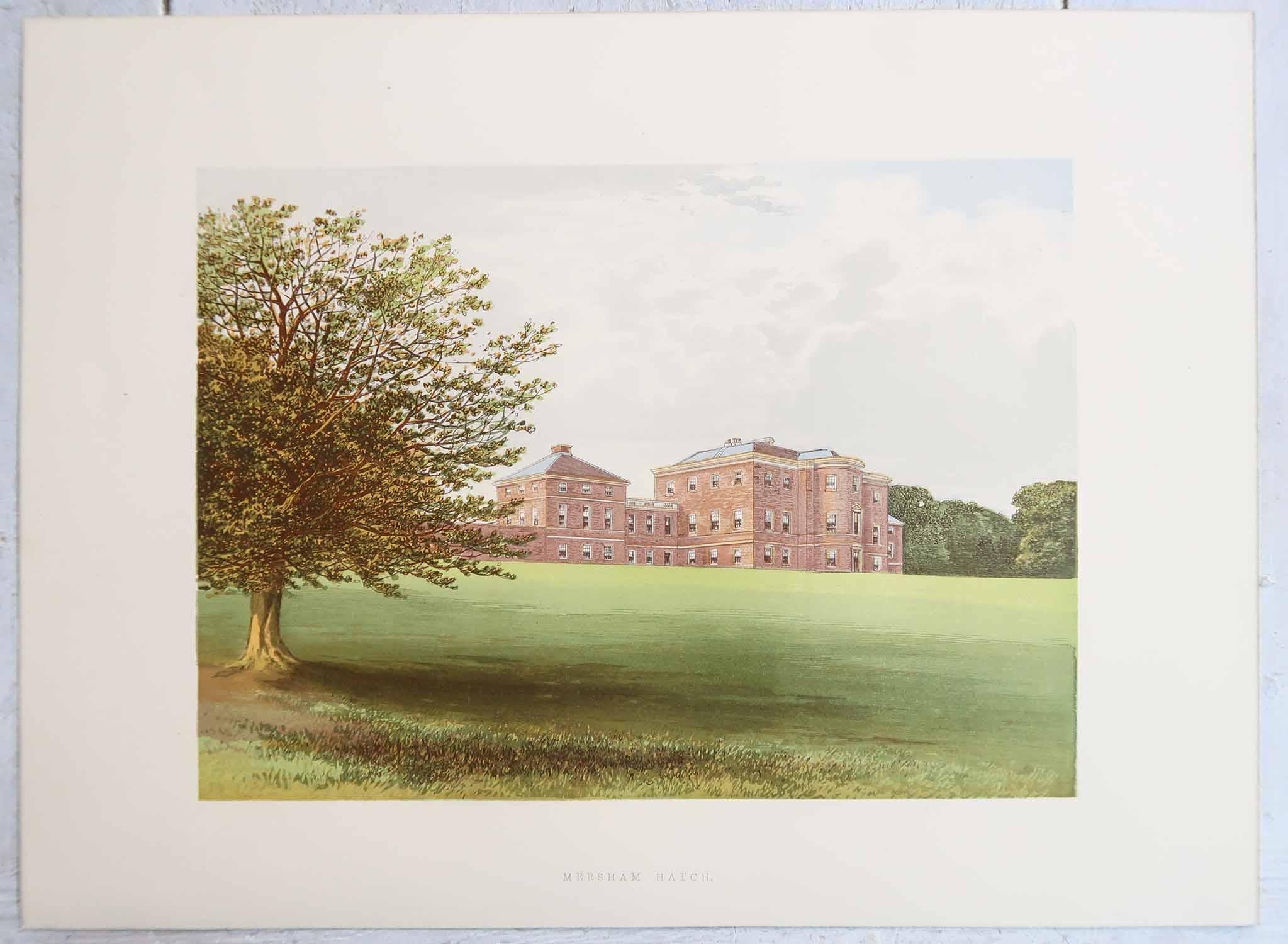 Set di 12 stampe antiche di case e giardini di campagna inglesi, C.C. 1880 In condizioni buone in vendita a St Annes, Lancashire