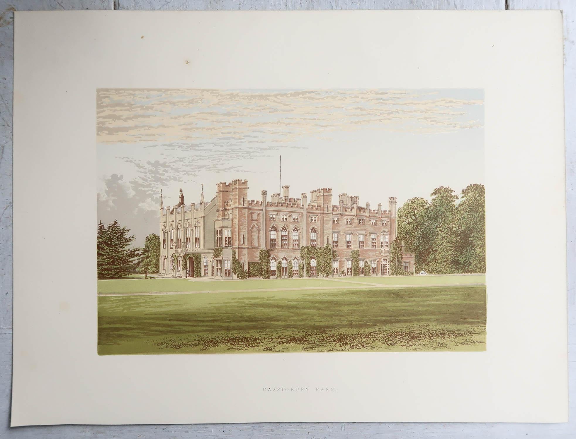Set of 12 Antique Prints of English Country Houses and Gardens, C.1880 en vente 1