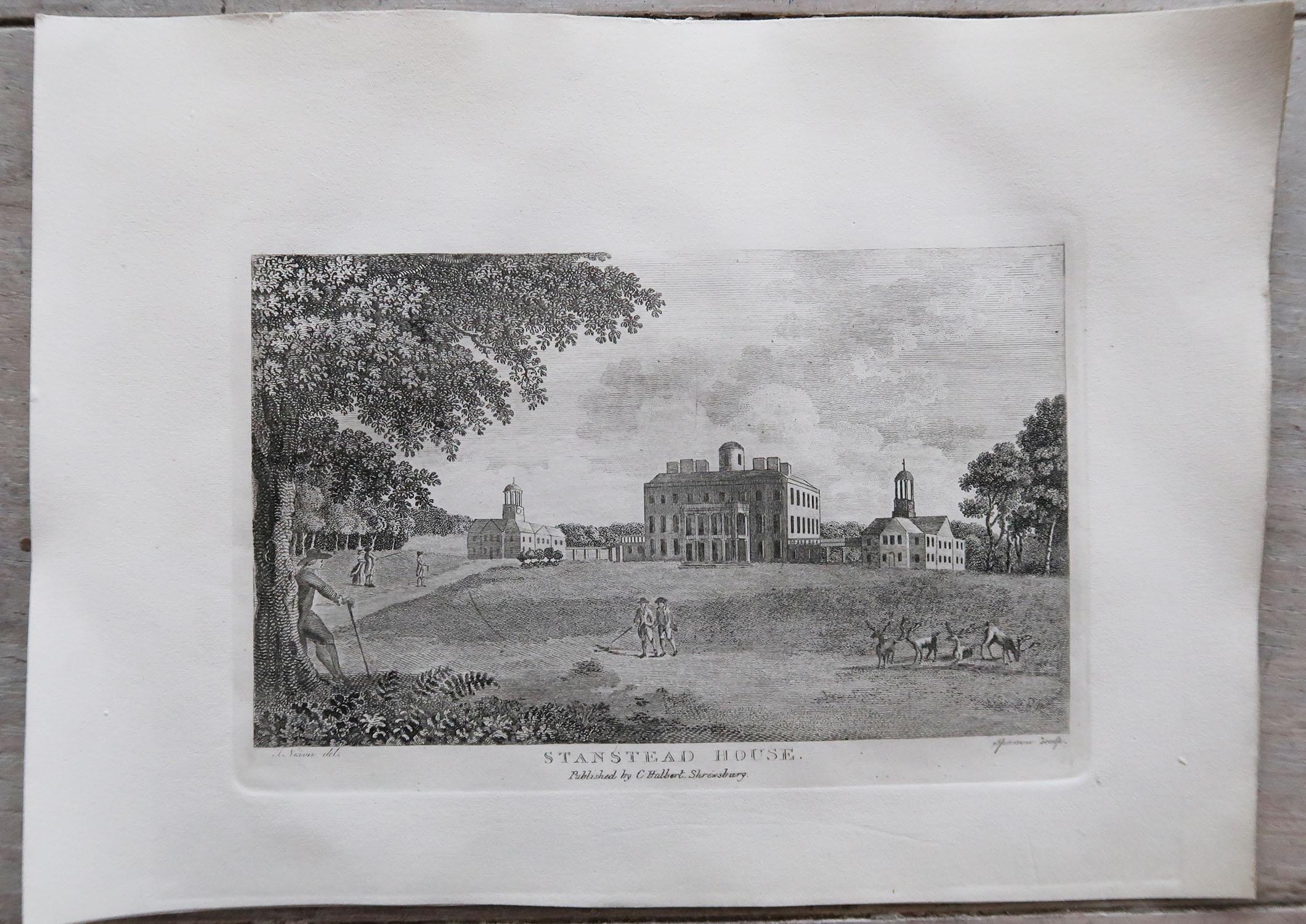 Set of 12 Antique Prints of English Country Houses and Gardens, circa 1800 3
