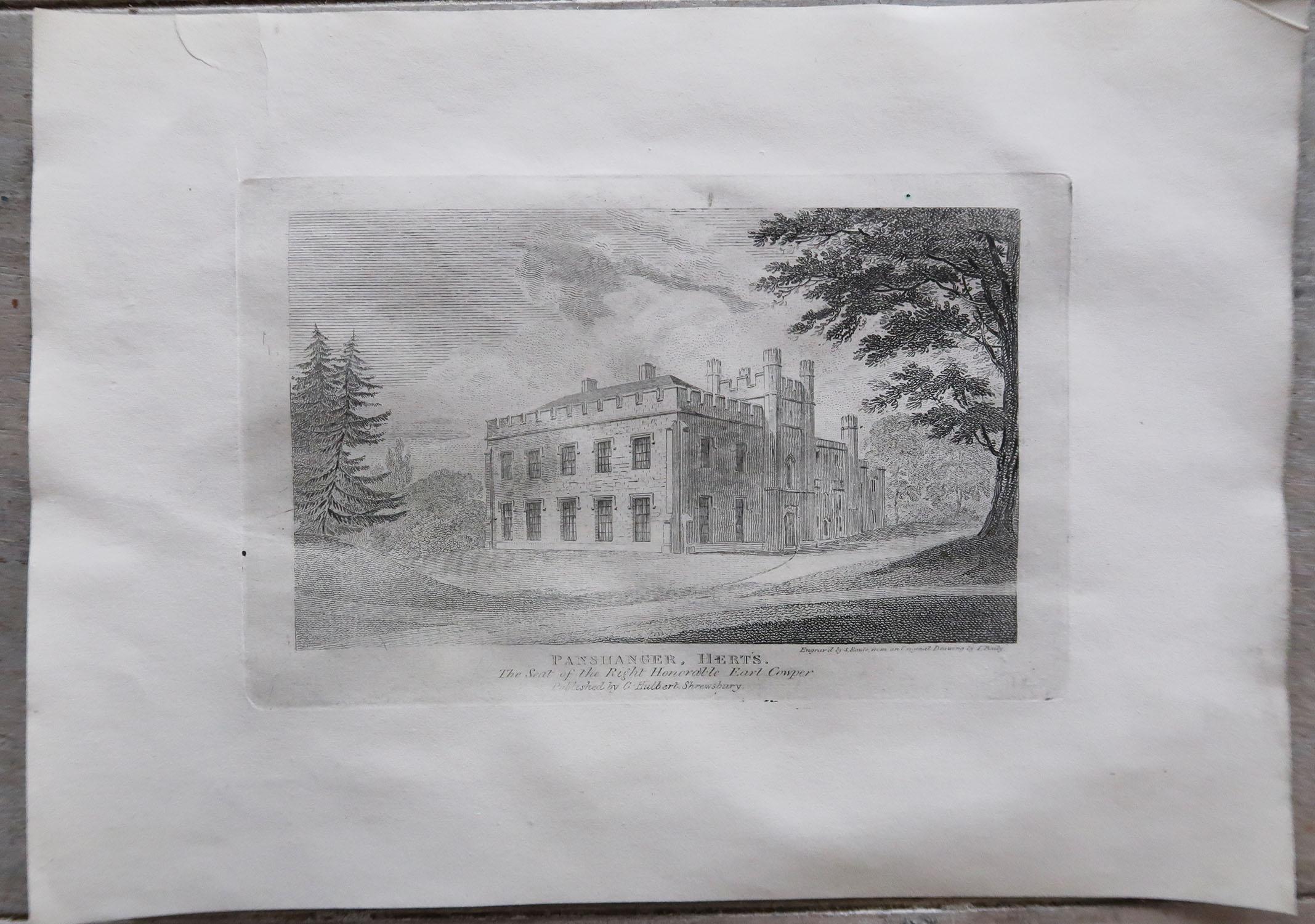 Set of 12 Antique Prints of English Country Houses and Gardens, circa 1800 In Good Condition In St Annes, Lancashire