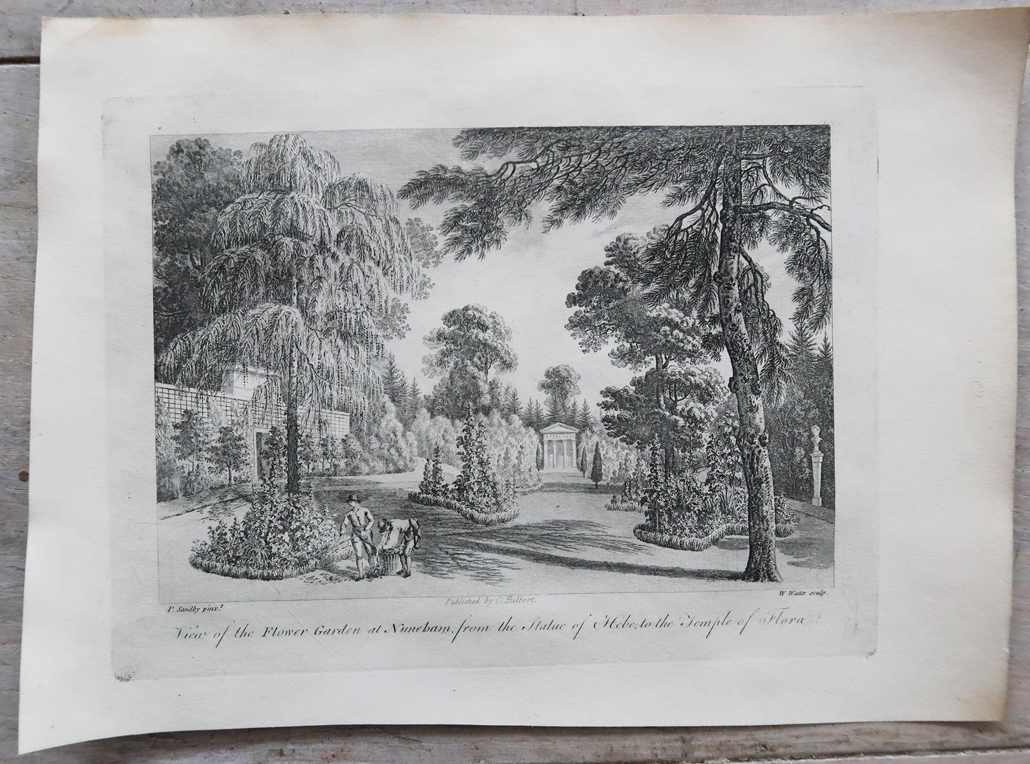 Set of 12 Antique Prints of English Country Houses and Gardens, circa 1800 1