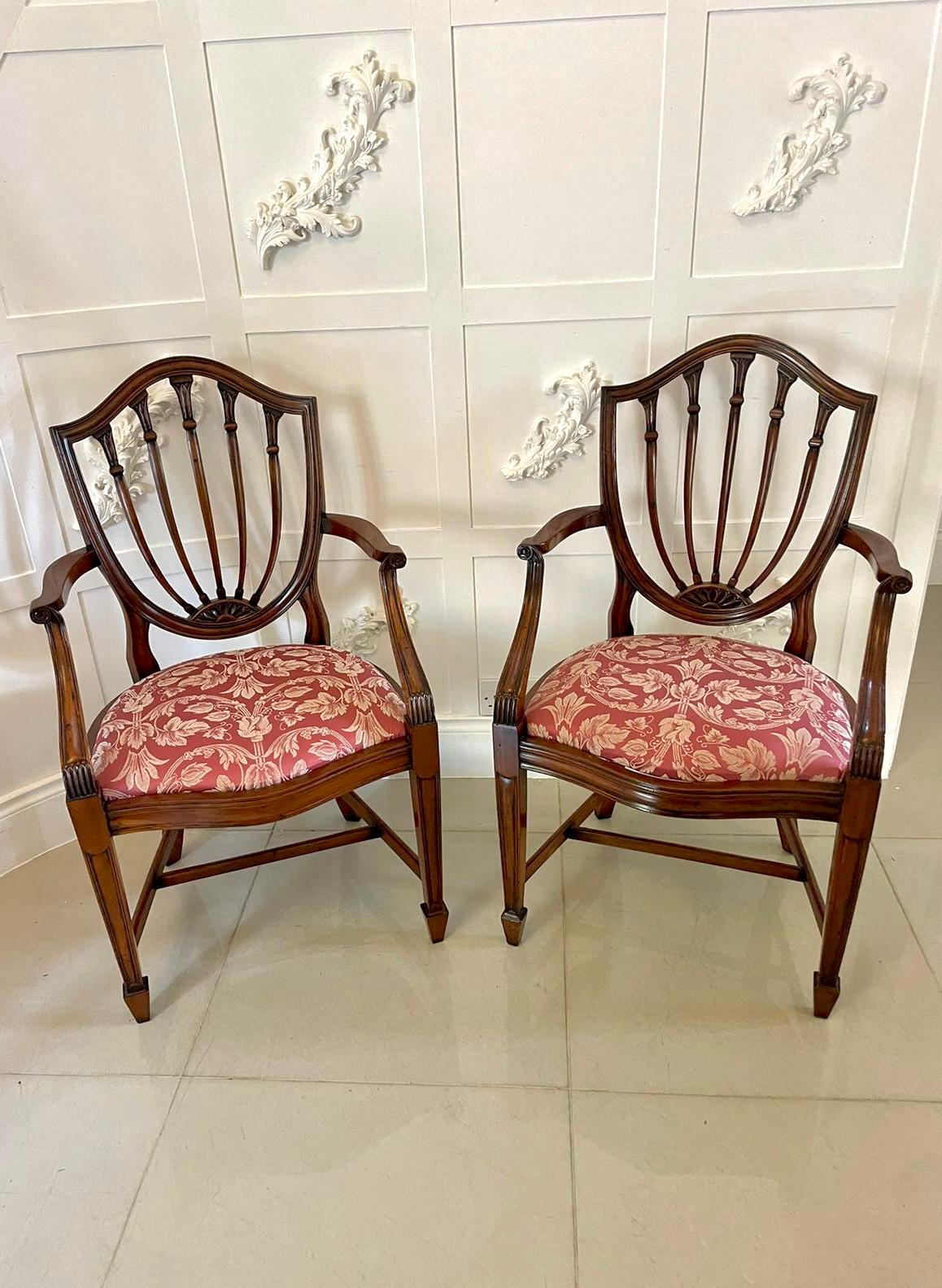 classic chairs with shield shaped backs